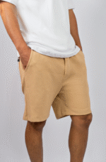 Bermuda Masculina em Malha Piquet Areia