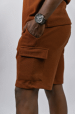 Bermuda Cargo Masculina em Malha Piquet Terra Cota - Imagem 2