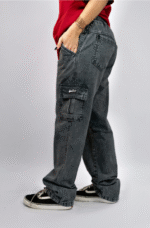 Calça Cargo Feminina Washed Black - Imagem 2