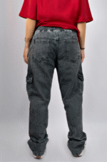 Calça Cargo Feminina Washed Black - Imagem 3