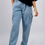 Calça Cargo Feminina Jeans Clara