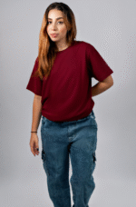 Camiseta Básica Bordô Feminina SoulGood - Imagem 2