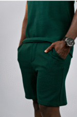 Bermuda Masculina em Malha Piquet Green Deep