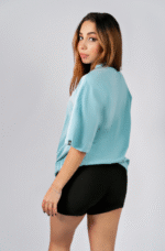Camiseta Feminina Aqua Oversized em Algodão Premium - Imagem 2