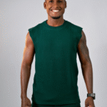 Regata Masculina Muscle Tee Green Deep em Malha Texturizada