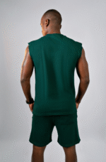 Regata Masculina Muscle Tee Green Deep em Malha Texturizada - Imagem 3