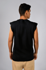 Regata Masculina Muscle Tee Preta em Malha Texturizada - Imagem 3